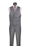Charcoal Modern Fit 3 Piece Suit with Vest and Adjustable Waist Band Pants