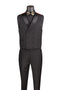 Black Gold Modern Fit 3 Piece Suit with Matching Bow Tie