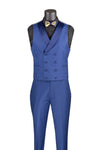 Navy Gold Modern Fit 3 Piece Suit with Matching Bow Tie