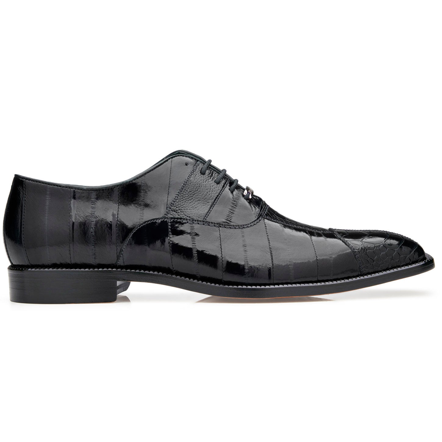 Belvedere Mare - Black Ostrich Leather Luxury Shoe
