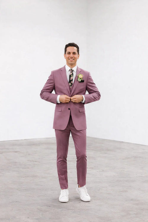 Mauve Groom Suit - Mauve Wedding Suit