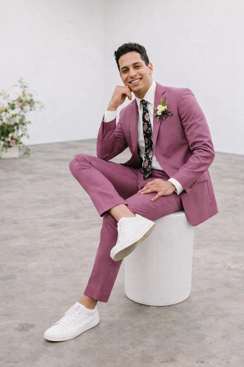 Mauve Groom Suit - Mauve Wedding Suit
