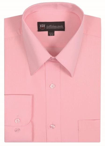 Cheap Mens Dress Shirt Pink Discounted Affordable Shirt $35 - AlbertoNardoniStore