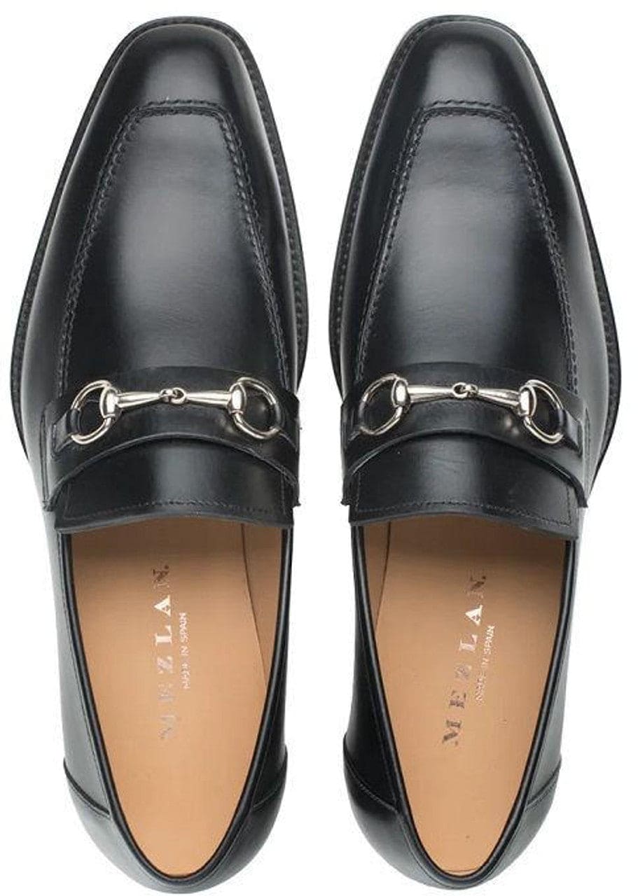 Mezlan Shoes Men Designer Ornamant Black Calfskin Loafer E20482