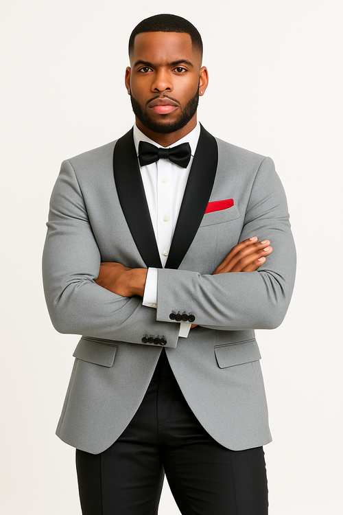 Men Groomsmens Grey Groom Suits Grey