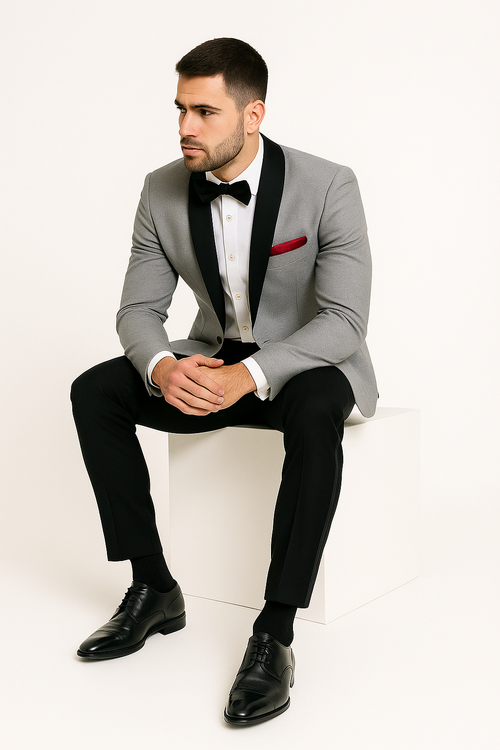 Men Groomsmens Grey Groom Suits Grey