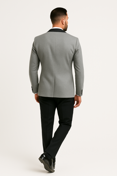 Men Groomsmens Grey Groom Suits Grey