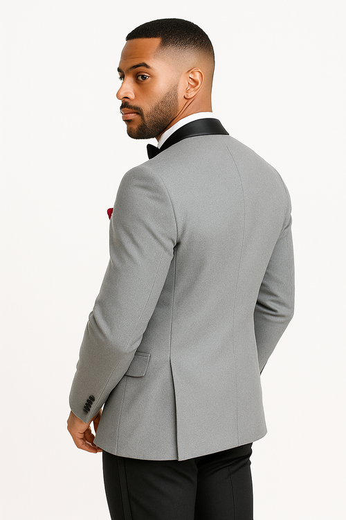 Men Groomsmens Grey Groom Suits Grey