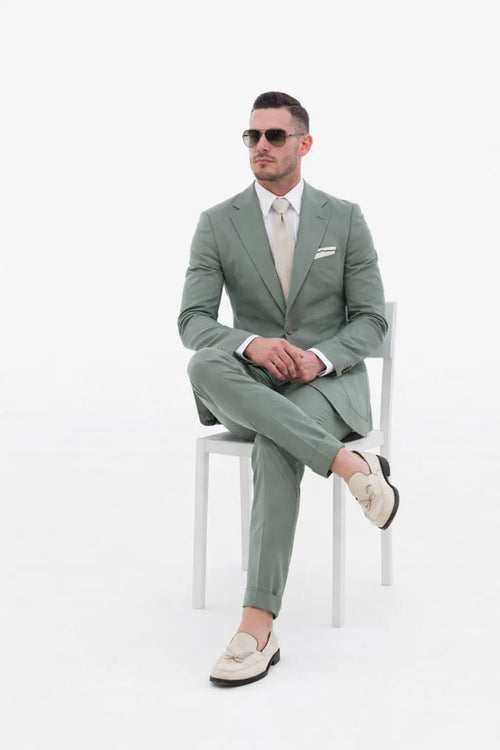 Men Light Green Suit