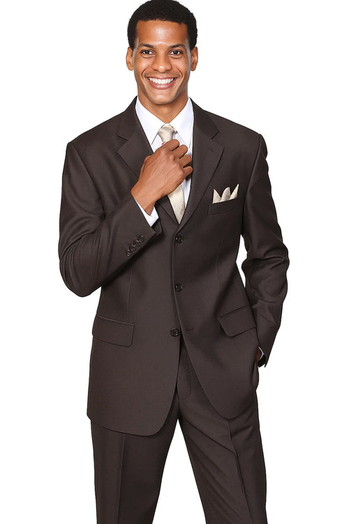 Men's-3-button-wool-brown