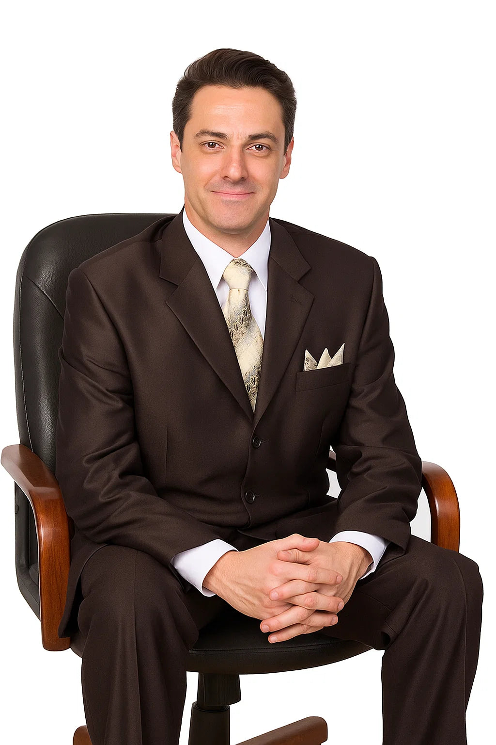 Men's-3-button-wool-brown