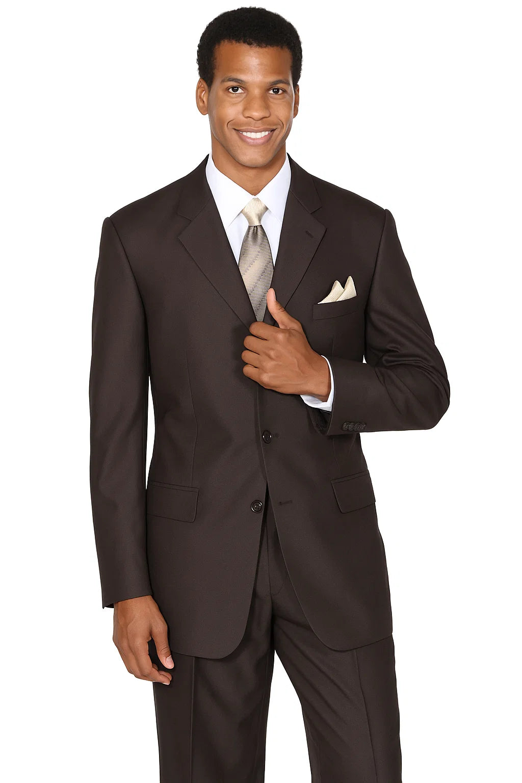 Men's-3-button-wool-brown