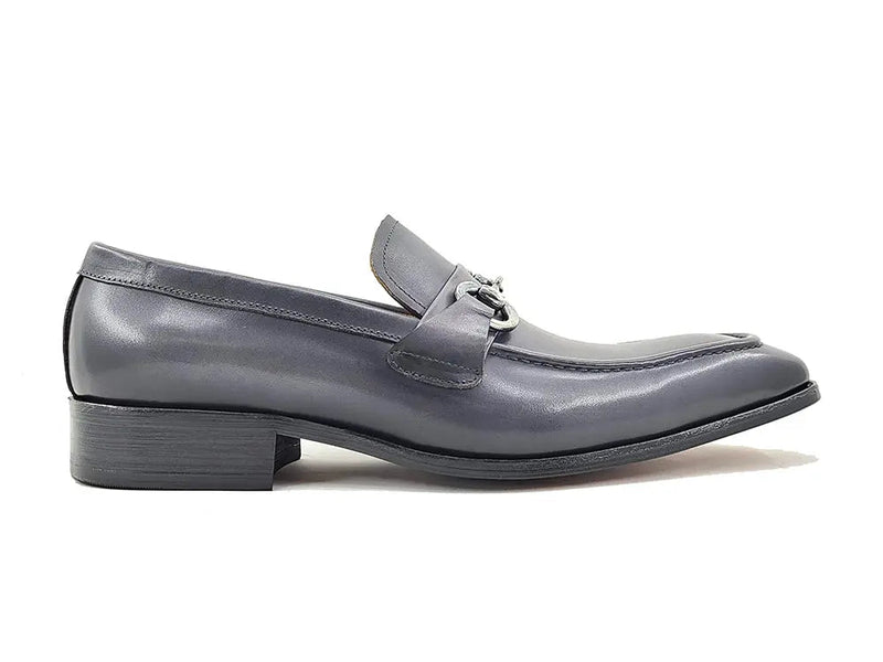 Carrucci Men's Burnished Signature Buckle Loafer