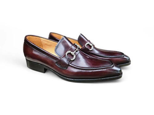 Men's Burnished Signature Buckle Loafer Carrucci