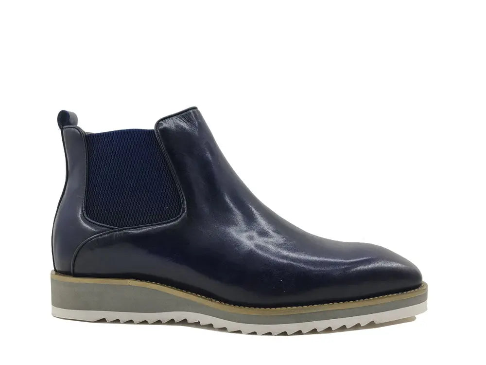 Patina Leather Chelsea Boots for Men