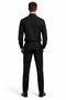 Mens Luxury Black Wool Two-Piece Leisure Walking Suit