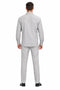 Mens Luxury Grey Wool Two-Piece Leisure Walking Suit