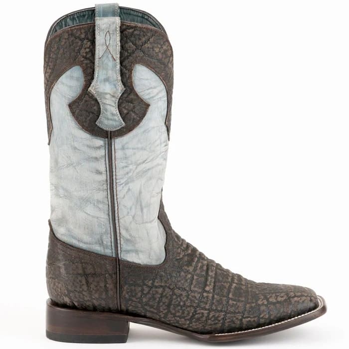 Ferinni Boot - Mens Dress Cowboy Boot - Ferrini Stampede Men's Print Crocodile Boots Handcrafted Black in Black Color