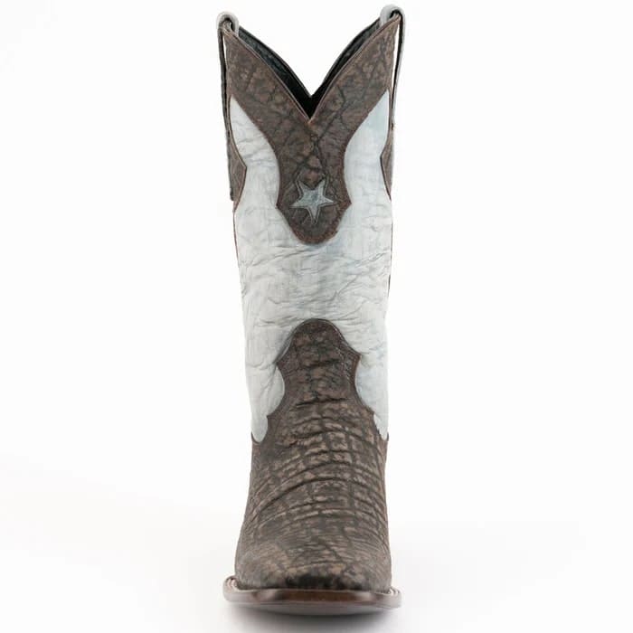 Ferinni Boot - Mens Dress Cowboy Boot - Ferrini Stampede Men's Print Crocodile Boots Handcrafted Black in Black Color