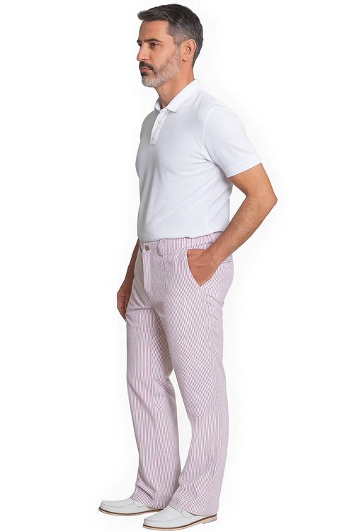 Men's Purple Lavender Seersucker Sear sucker suit dress pants