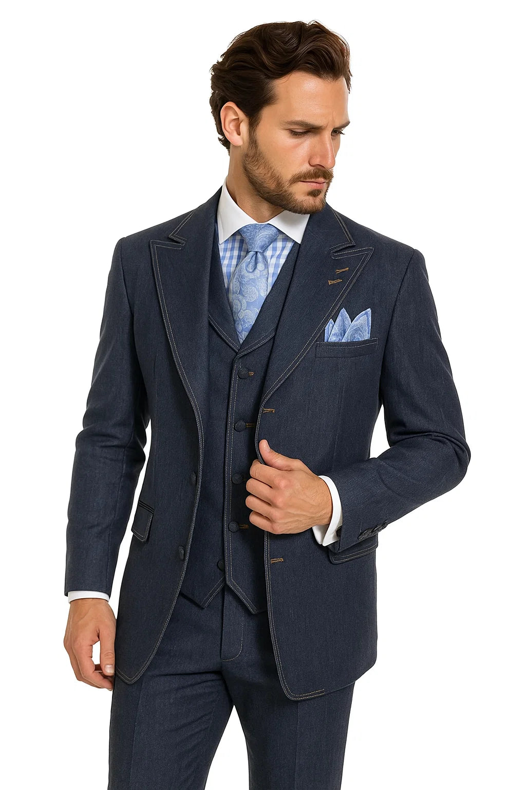 Men's Vintage Denim Suit
