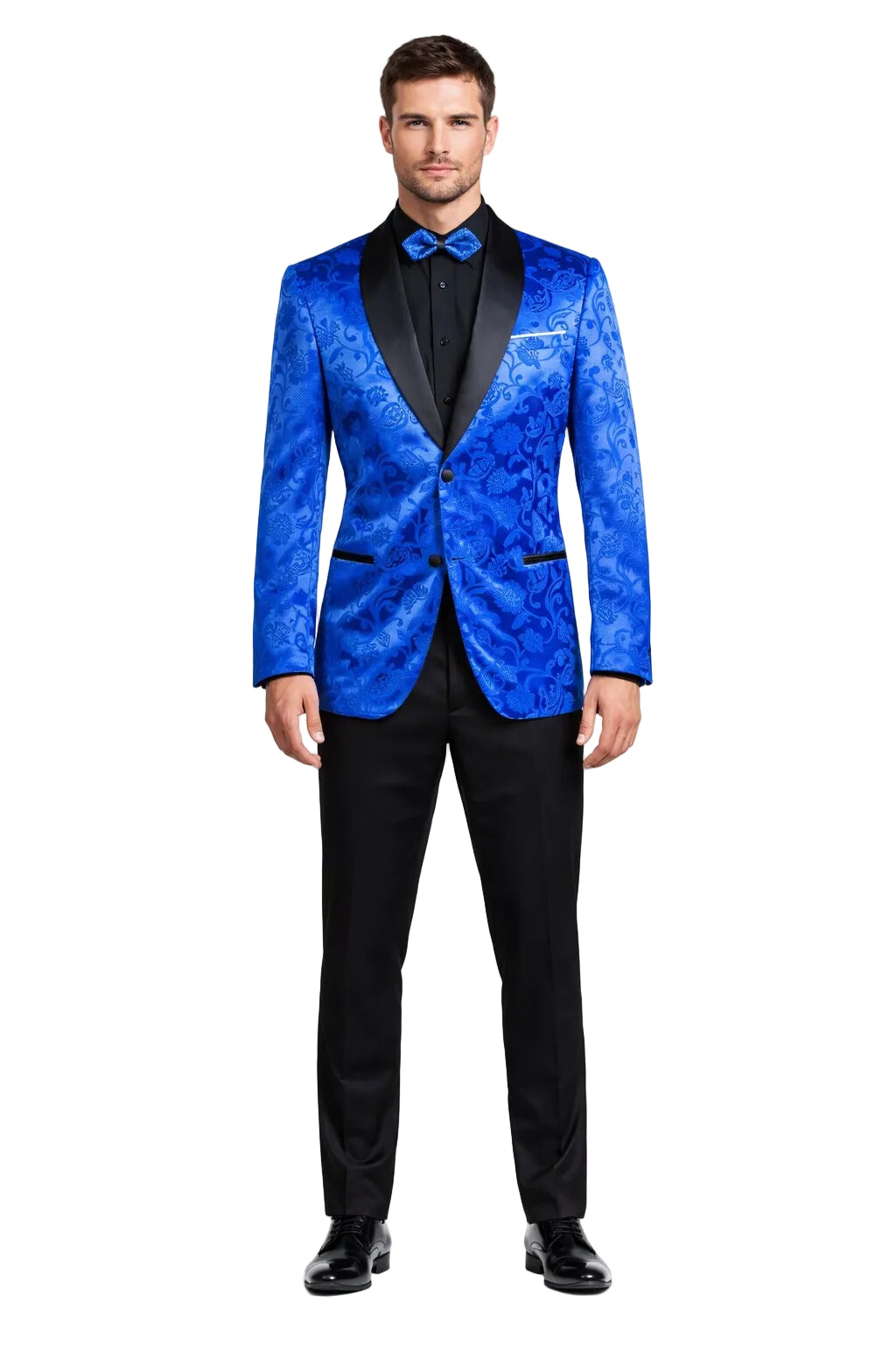Mens Blazer - Paisley Sport Coat - Royal Prom 2026 Tuxedo Dinner Jacket Blazer