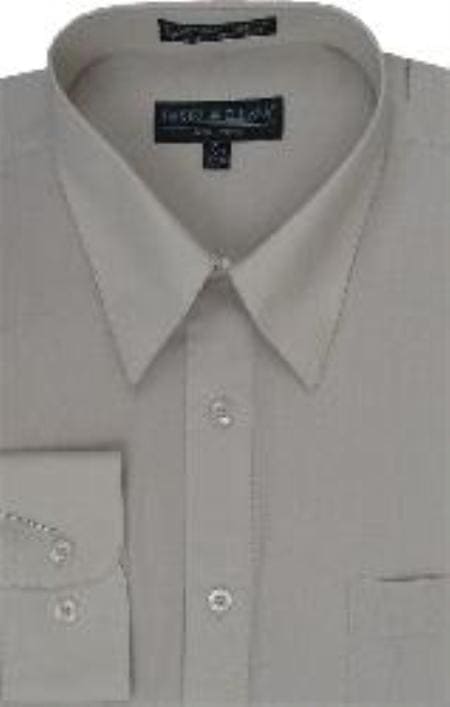Cheap Mens Dress Shirt Beige Discounted Affordable Shirt $35 - AlbertoNardoniStore