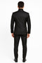Mens Black Glitter Stripe Tuxedo with Satin Shawl Lapel – Slim Fit Formal Party Suit