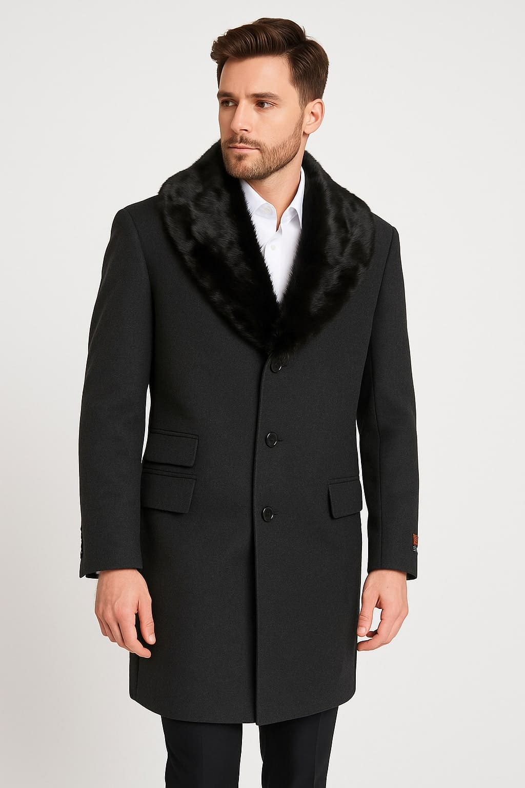 mens wool winter dress coats Winston Winter Country Coat in Olive or Brown Tweed S