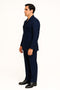 Mens Classic Navy Safari Suit with Utility Jacket and Coordinated Trousers