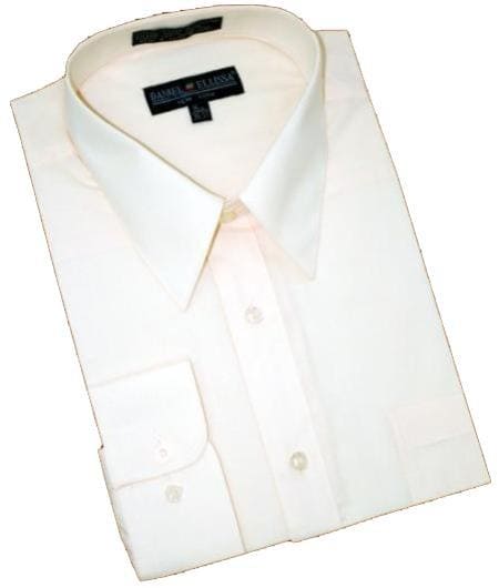 Cheap Mens Dress Shirt Cream Ivory Discounted Affordable Shirt $35 - AlbertoNardoniStore