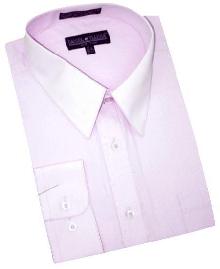 Cheap Mens Dress Shirt Light Pink Discounted Affordable Shirt $35 - AlbertoNardoniStore