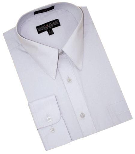 Cheap Mens Dress Shirt Silver Grey Discounted Affordable Shirt $35 - AlbertoNardoniStore