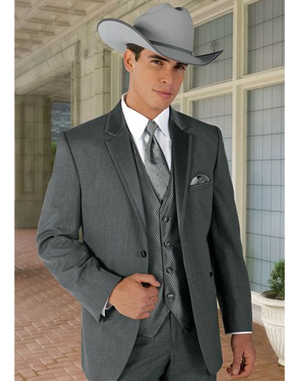 Wedding Attire Blazer And Cowboy Boots Button Trim Cowboy Tuxedo