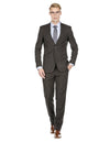 Mens Modern Fit Gangster Pinstripe Suit Black