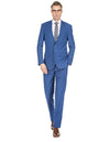 Mens Cheap Blue Suit Mens Modern Fit Summer Wedding Suit Indigo Blue