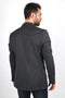 Mens Black Western Sport Coat w/ Elbow Patch - Charcoal