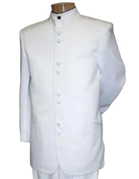 Mens Zoot Suit - Zuit Suit - White Suit - Wedding 5 button Zoot Suit