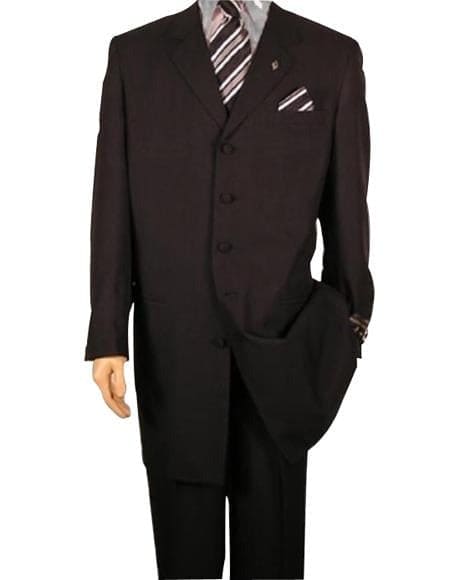 Men'S High Fashion Black Zoot Suit