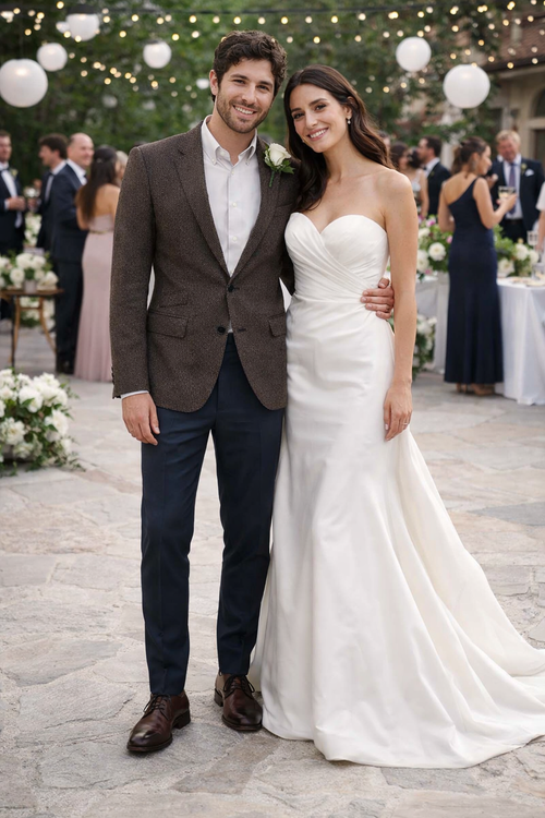 Mens Blazer Tweed Blazer Herringbone Wool Blazer - Z-Dark Brown