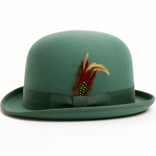 Mens Derby Hat in Emerald Green