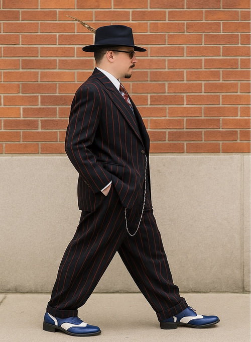 zoot suit with chain and tie