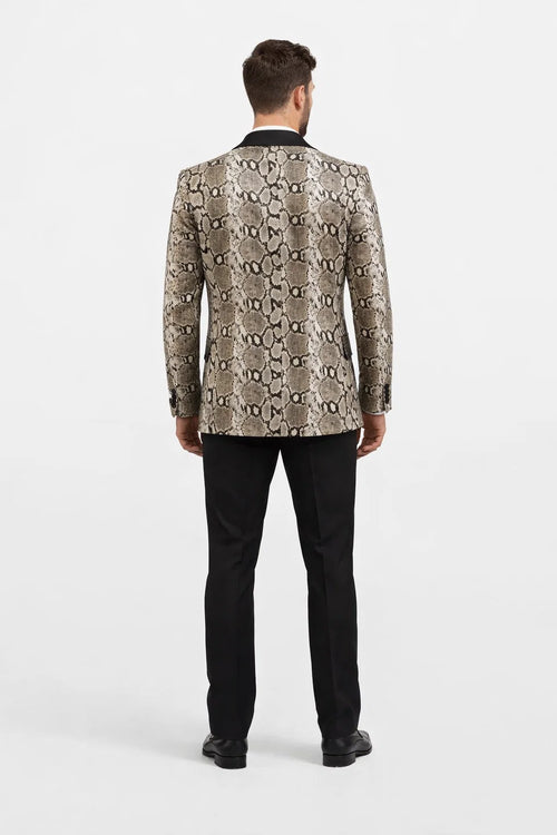 Mens Jacket Snakeskin Blazer Snake Skin