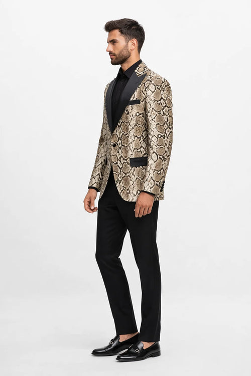 Mens Jacket Snakeskin Blazer Snake Skin