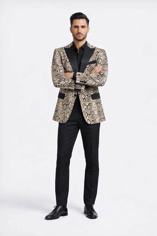 Mens Jacket Snakeskin Blazer Snake Skin