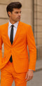 Mens Orange Tuxedo With Pants - Orange Prom 2026 Suit