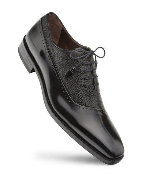 Mezlan Mens Shoes Black Leather Oxford Postdam