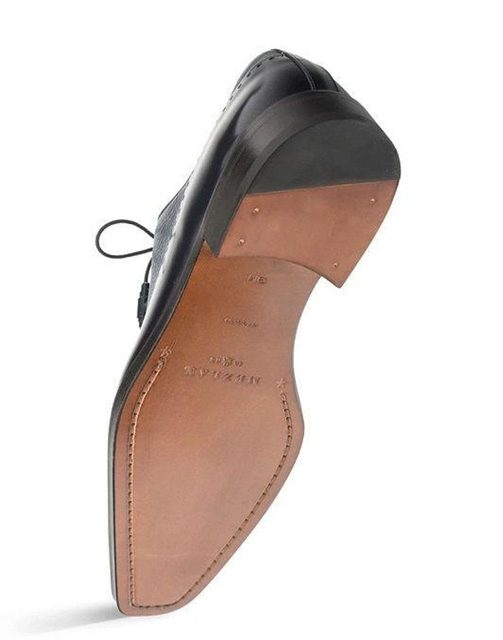 Mezlan Mens Shoes Blue Leather Oxford Postdam