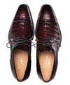 Mezlan Mens Shoes Gator Burgundy Derby Captoe Shoes Giovane