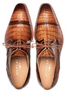 Mezlan Mens Shoes Gator Camel Captoe Derby Shoes Giovane